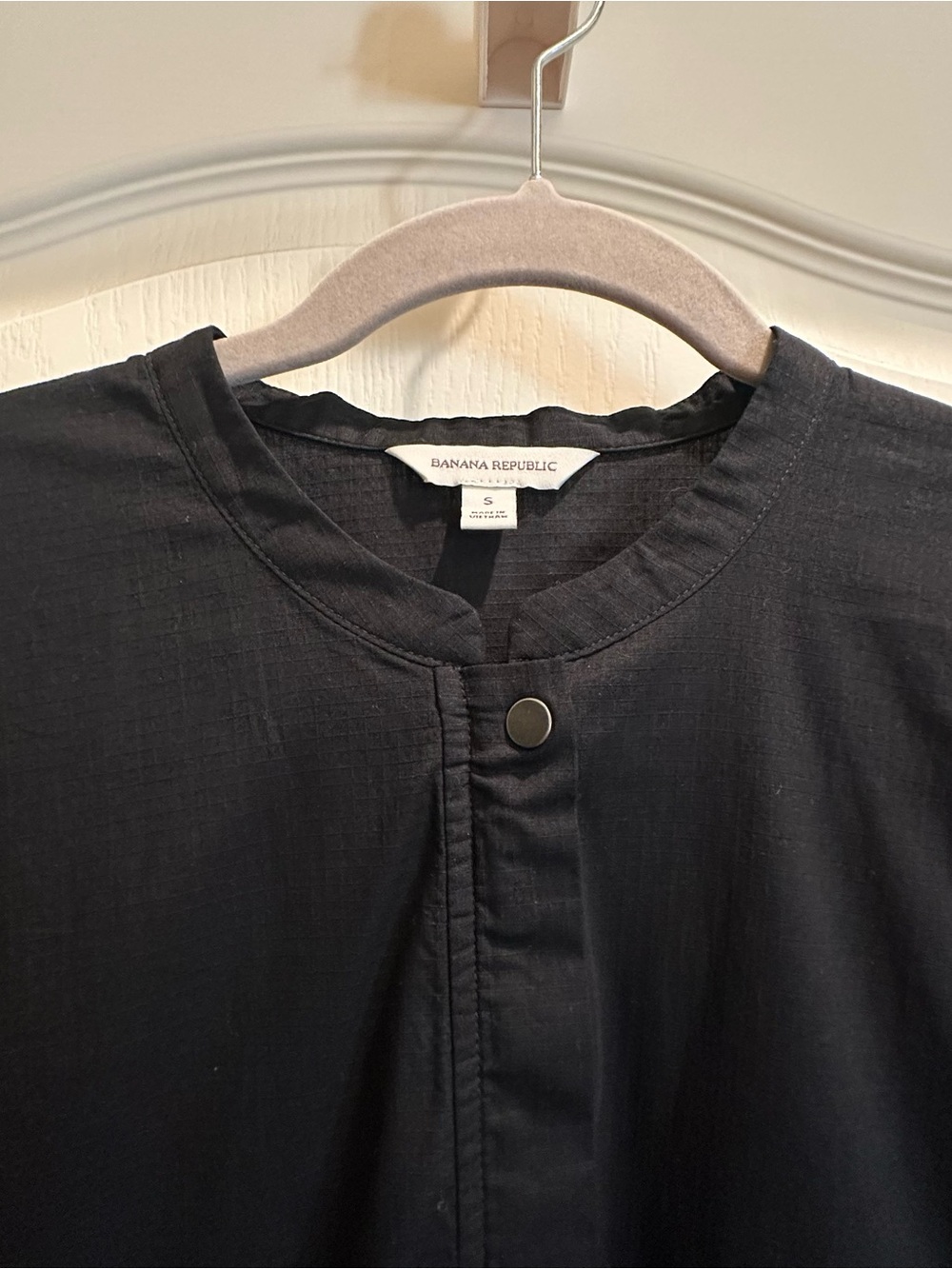 Women’s Short Sleeve Drawstring Jacket Top in Black - Picture 8 of 8